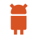Red robot icon image