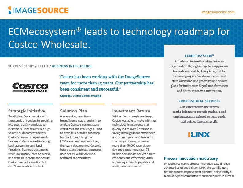 Costco tech plan guided by ECMecosystem ImageSource Inc.